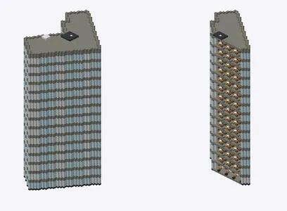 Exterior and cutaway of 東急ステイ銀座