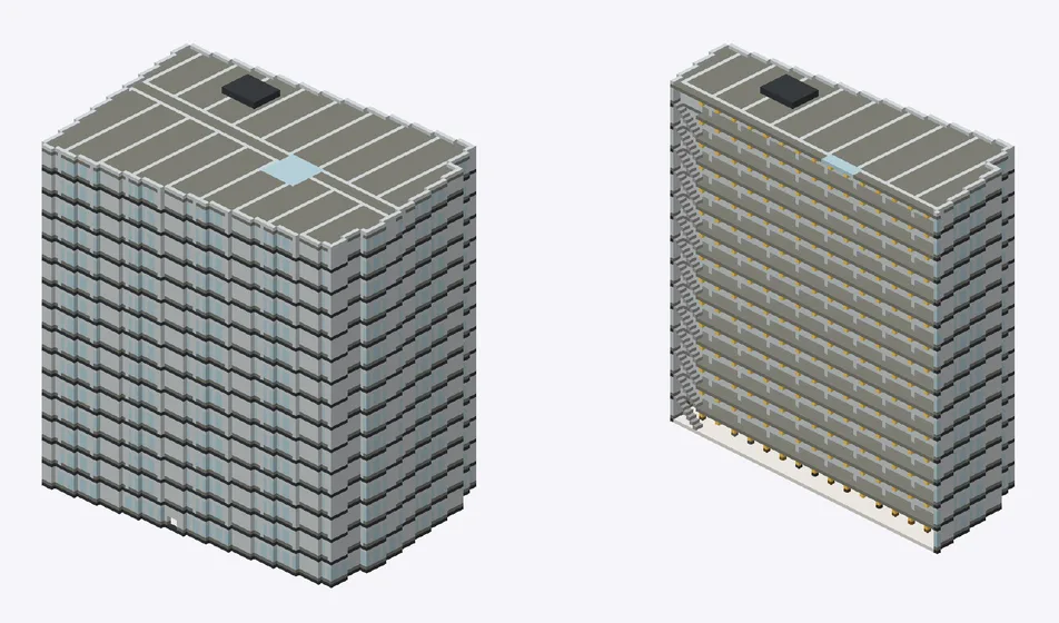 Exterior and cutaway of 共立女子大学
