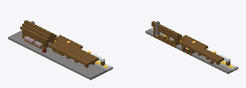 Exterior and cutaway of Unstaffed rural station