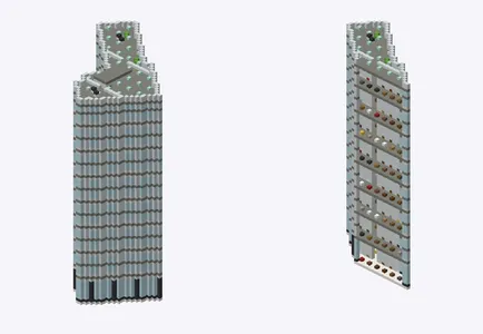 Exterior and cutaway of ファンケル銀座スクエア