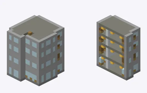 Exterior and cutaway of コレクションケース神保町ビル